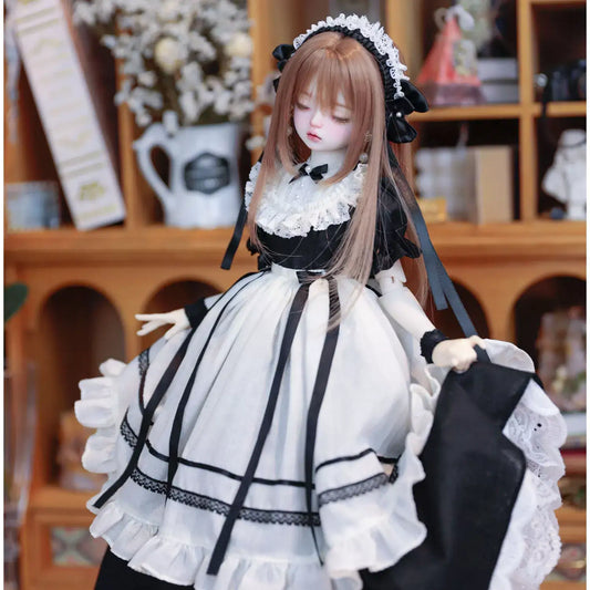 1/4 Standard BJD Maid Dress, Cute Doll Maid Outfit