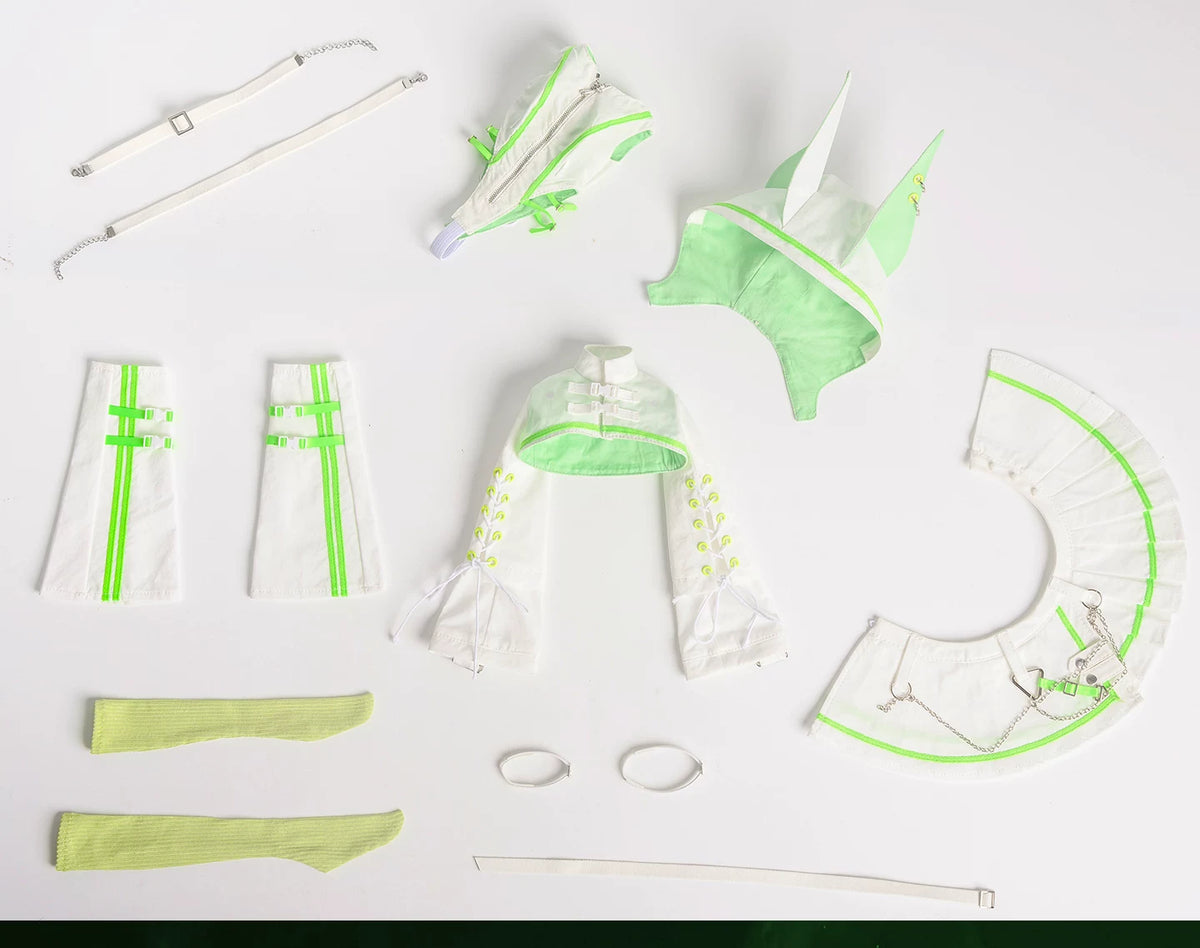 BJD 1/4 Cyberpunk Techwear Animal Ears Outfit Set