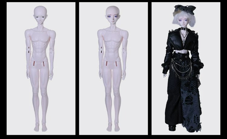 Thasmin BJD Doll – 1/4 Dark Cyberpunk Male Muscle Body Ball Jointed Figure