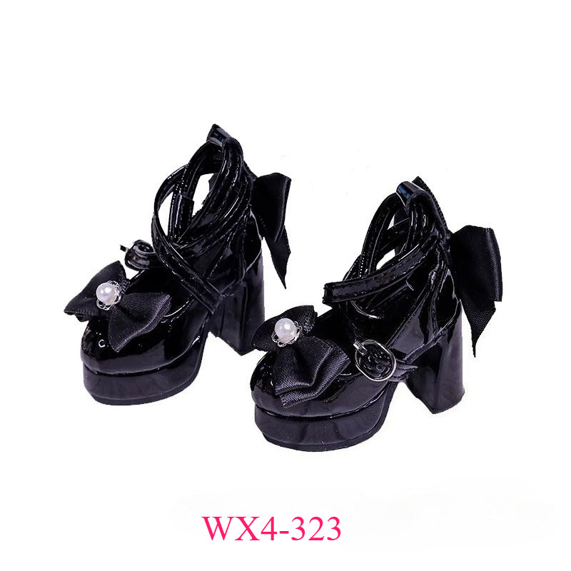 BJD 3/4 Point High Heel Shoes | Butterfly Bow Design | Multiple Colors
