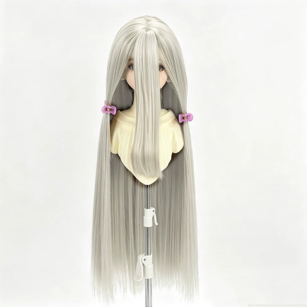 Soft Heat-Resistant BJD/SD Wig with Long Layered Bangs – 1/3, 1/4 & 1/6