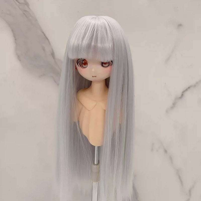 Soft Heat-Resistant BJD/SD Wig with Straight Bangs – 1/3, 1/4 & 1/6
