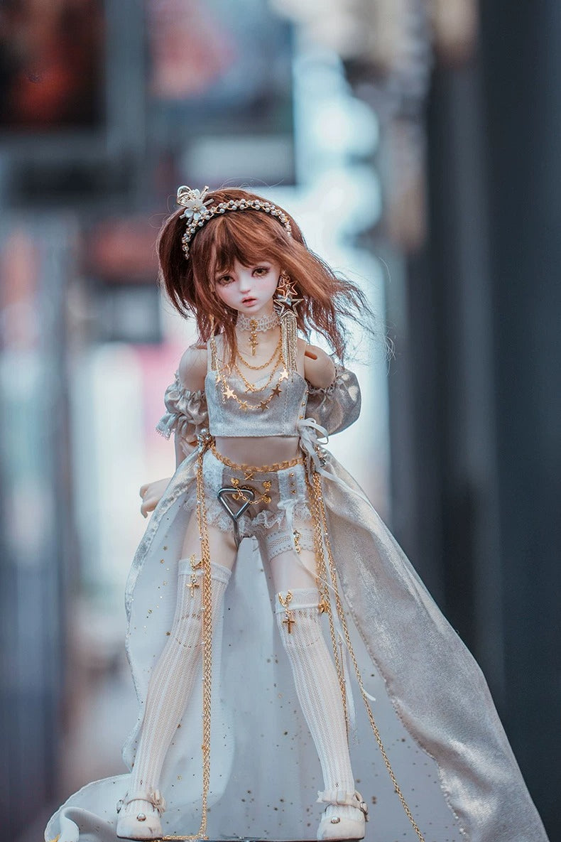BJD Doll Lingerie Set – 1/4 Dress, FL Peach Bobo