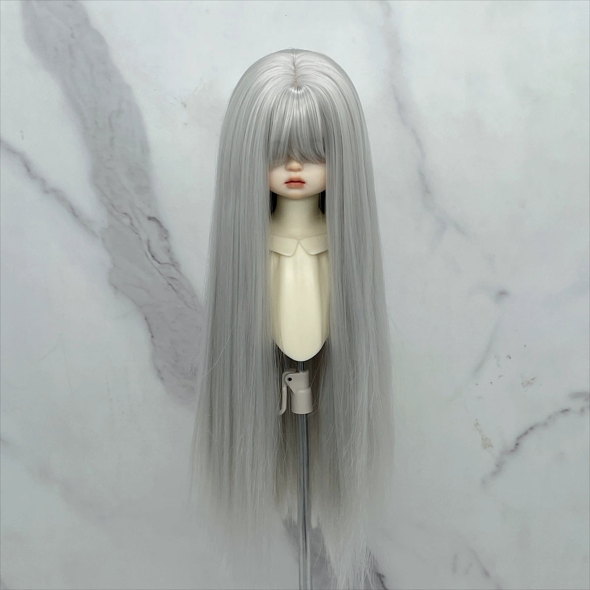 Soft Heat-Resistant BJD/SD Wig with Straight Bangs – 1/3, 1/4 & 1/6