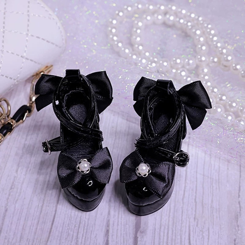 BJD 3/4 Point High Heel Shoes | Butterfly Bow Design | Multiple Colors