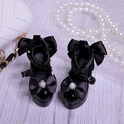 BJD 3/4 Point High Heel Shoes | Butterfly Bow Design | Multiple Colors