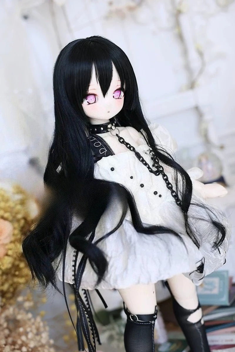 Light Bangs Hime Cut Long Curly Wig |1/3 & 1/4 | [MDD]