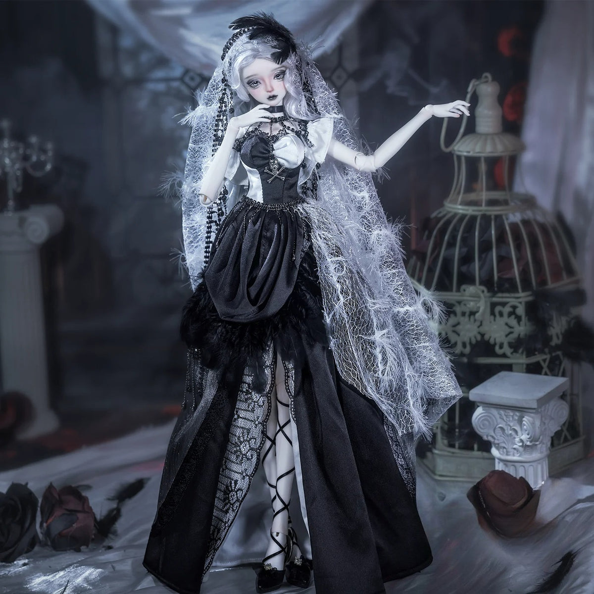 Jinsha BJD Doll – 1/4 Dark Gothic Zombie Bride SD Resin Full Set