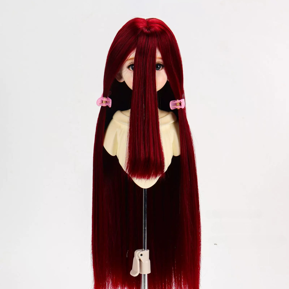 Soft Heat-Resistant BJD/SD Wig with Long Layered Bangs – 1/3, 1/4 & 1/6