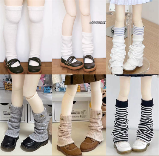 1/4 BJD MDD Ribbed Doll Socks