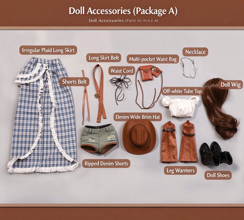 Levi BJD Doll – 1/3 Western Cowgirl, American Vintage SD Girl