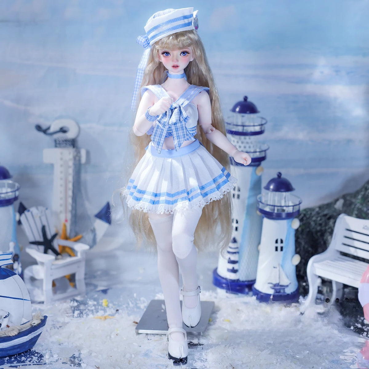Haiqiao BJD Doll – 1/4 Japanese Sailor Summer Island Dress-Up Girl