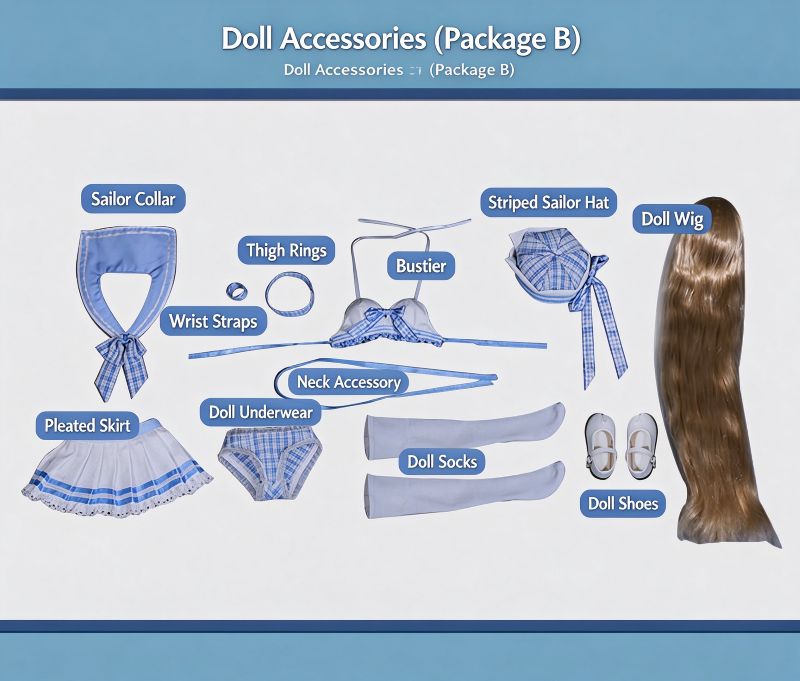 Haiqiao BJD Doll – 1/4 Japanese Sailor Summer Island Dress-Up Girl