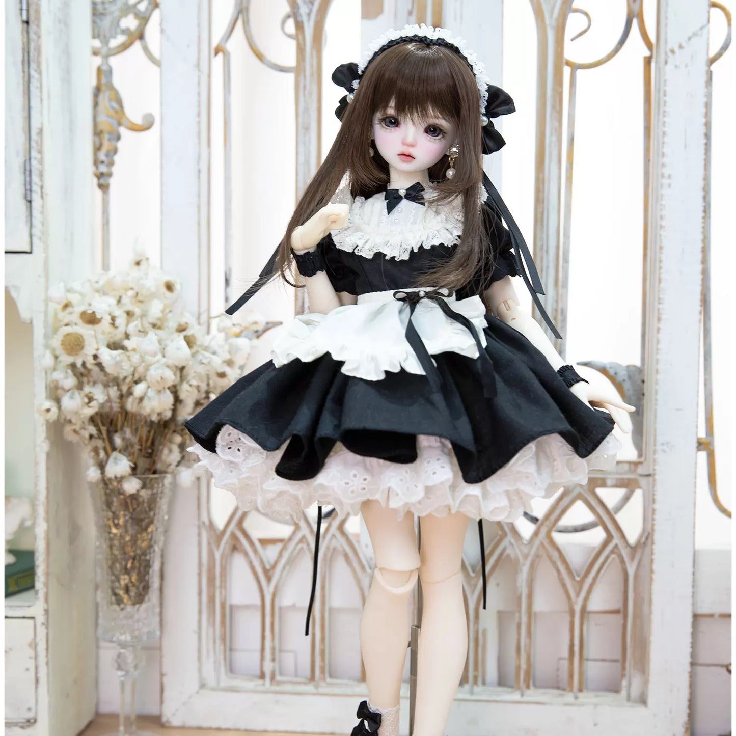 1/4 Standard BJD Maid Dress, Cute Doll Maid Outfit