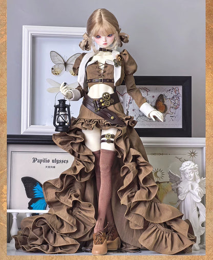 Large 1/4 BJD Steampunk Retro Outfit Gear Key Unisex Doll Apparel