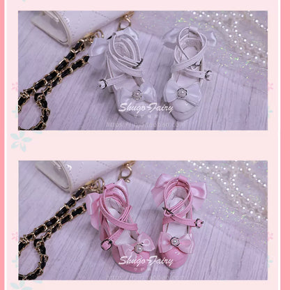 BJD 3/4 Point High Heel Shoes | Butterfly Bow Design | Multiple Colors