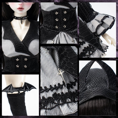 Large 1/4 BJD Gothic Lolita Outfit Set