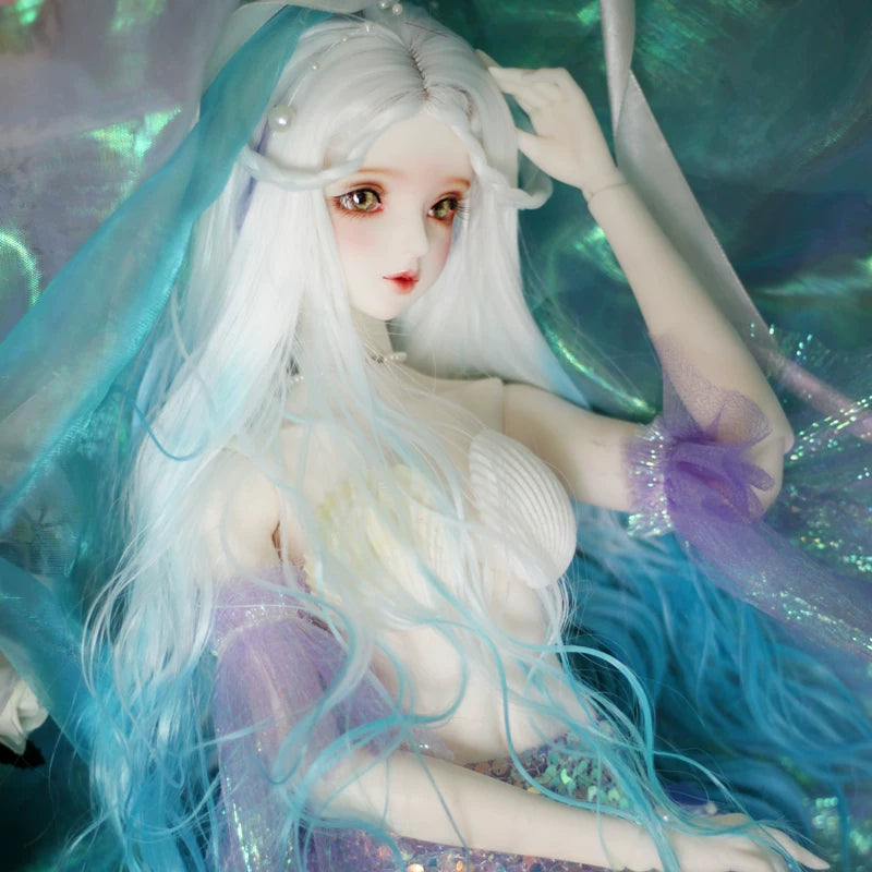 Ombre Mermaid BJD/SD Wig with Realistic Scalp – 1/6, 1/4 & 1/3