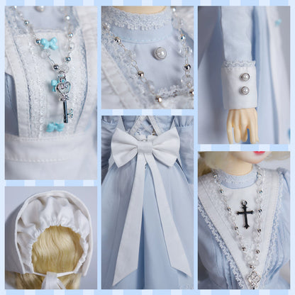 1/4 BJD Gothic Classical Nun Maid Full Outfit Set