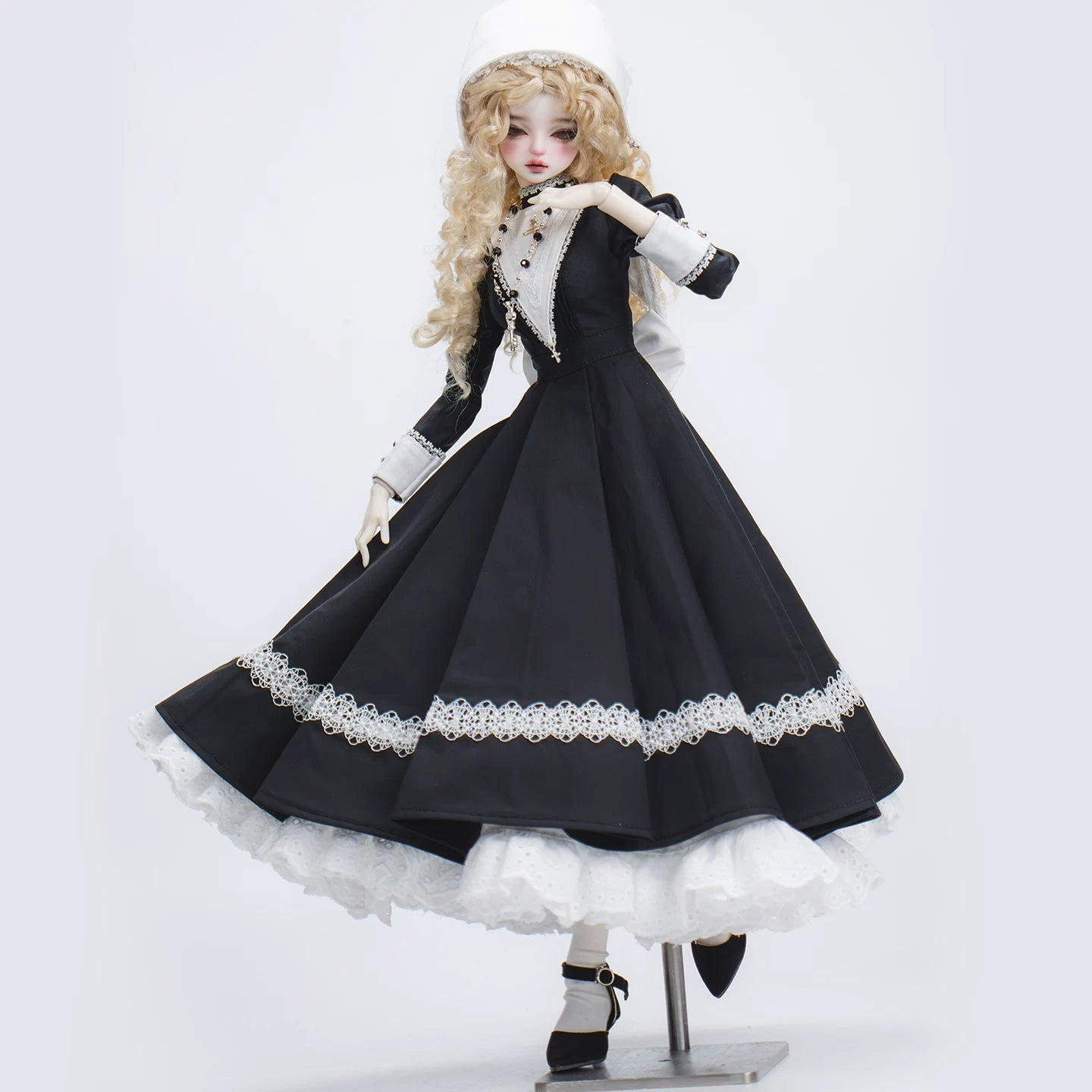 1/4 BJD Gothic Classical Nun Maid Full Outfit Set