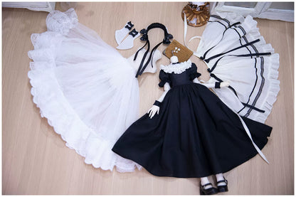 1/4 Standard BJD Maid Dress, Cute Doll Maid Outfit