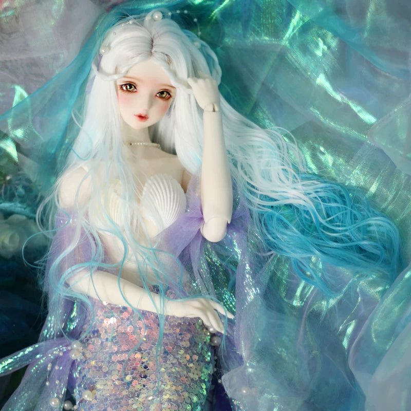 Ombre Mermaid BJD/SD Wig with Realistic Scalp – 1/6, 1/4 & 1/3