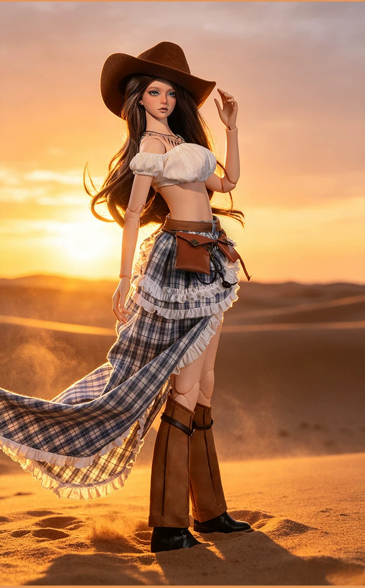 Levi BJD Doll – 1/3 Western Cowgirl, American Vintage SD Girl