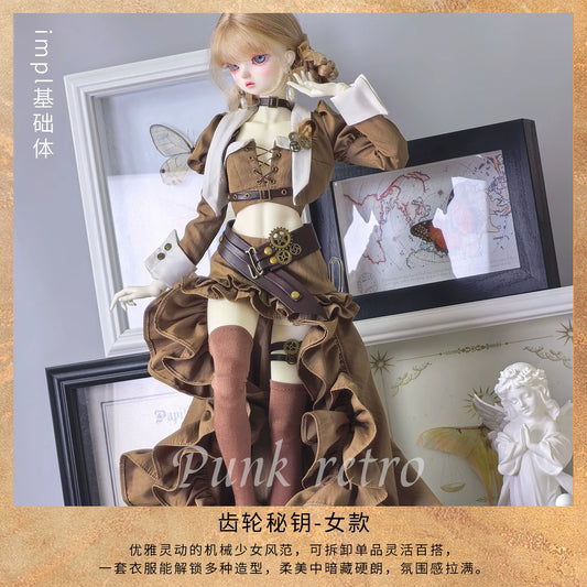 Large 1/4 BJD Steampunk Retro Outfit Gear Key Unisex Doll Apparel
