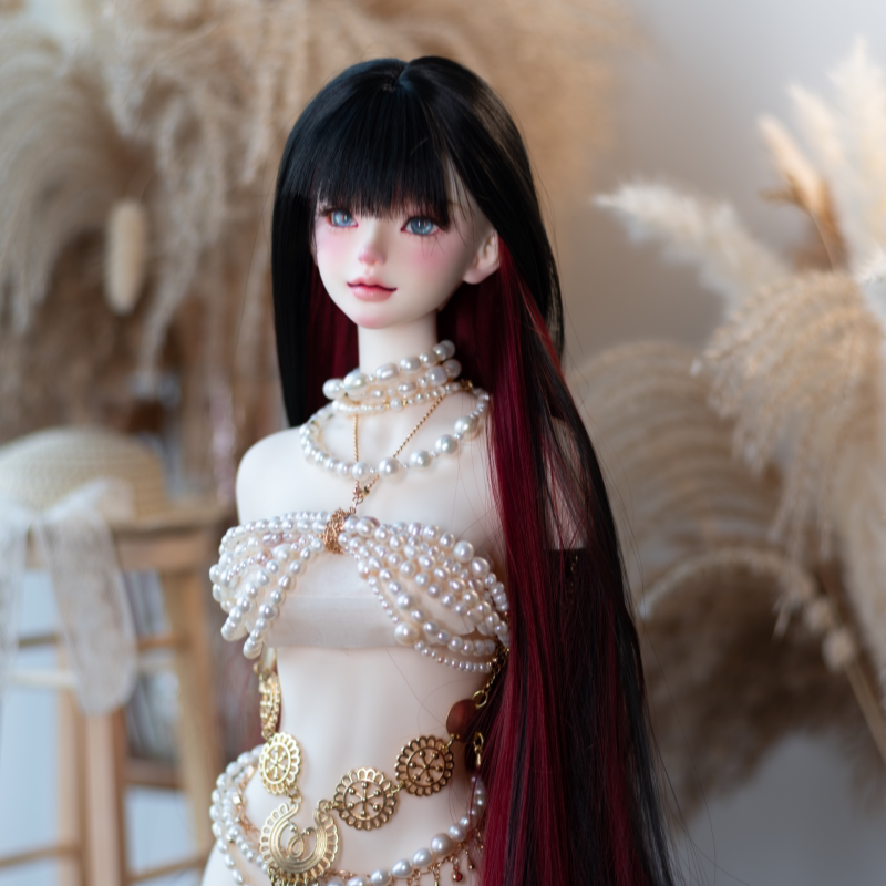 Two-Tone Long BJD Wig with Bangs – 1/3, 1/4, 1/6