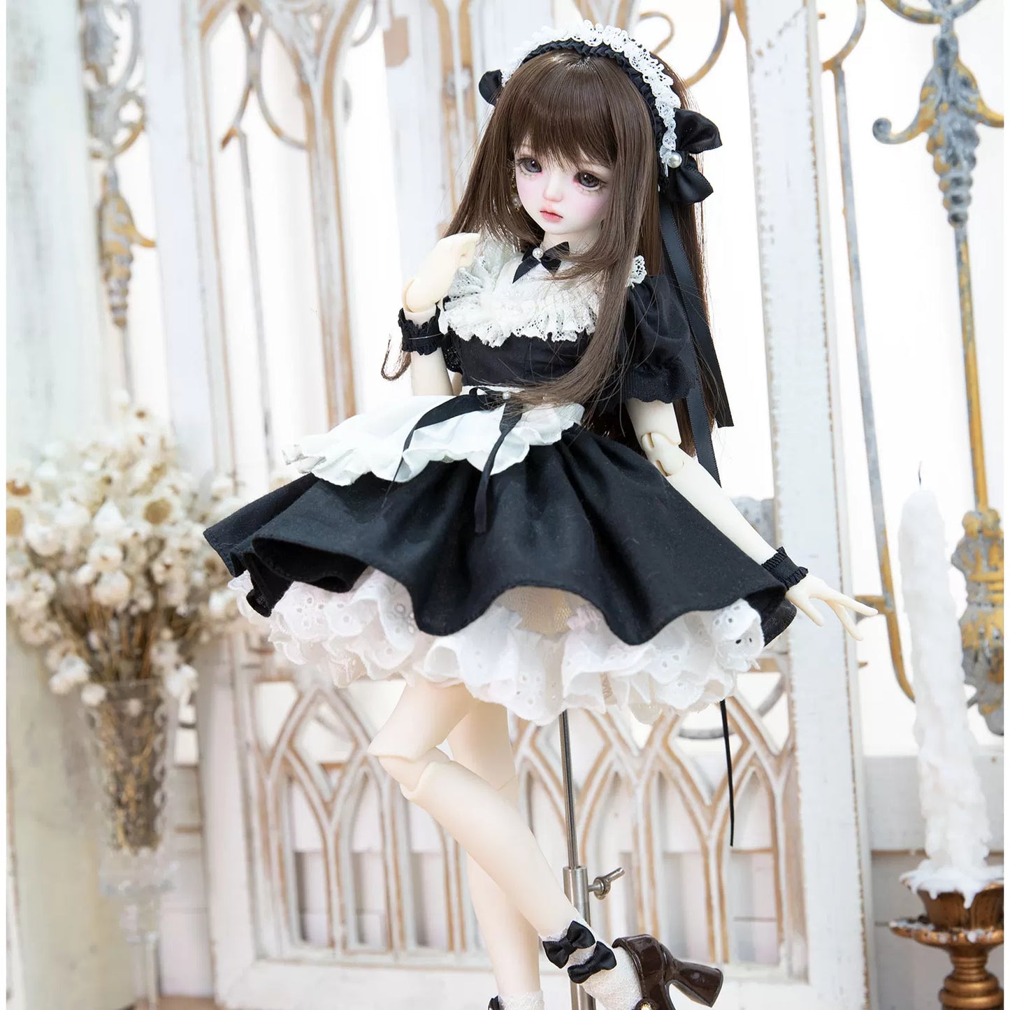 1/4 Standard BJD Maid Dress, Cute Doll Maid Outfit