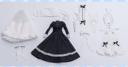 1/4 BJD Gothic Classical Nun Maid Full Outfit Set