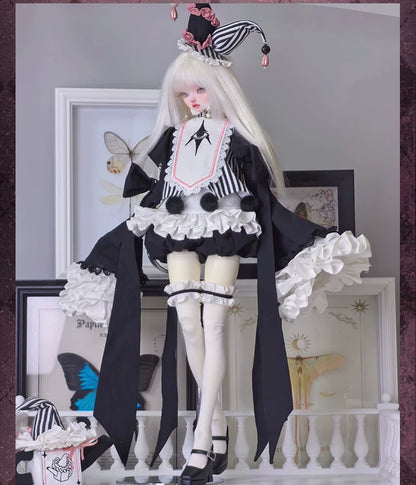 Large 1/4 BJD Dark Weird Style Outfit Set, Long & Short Two Length Options