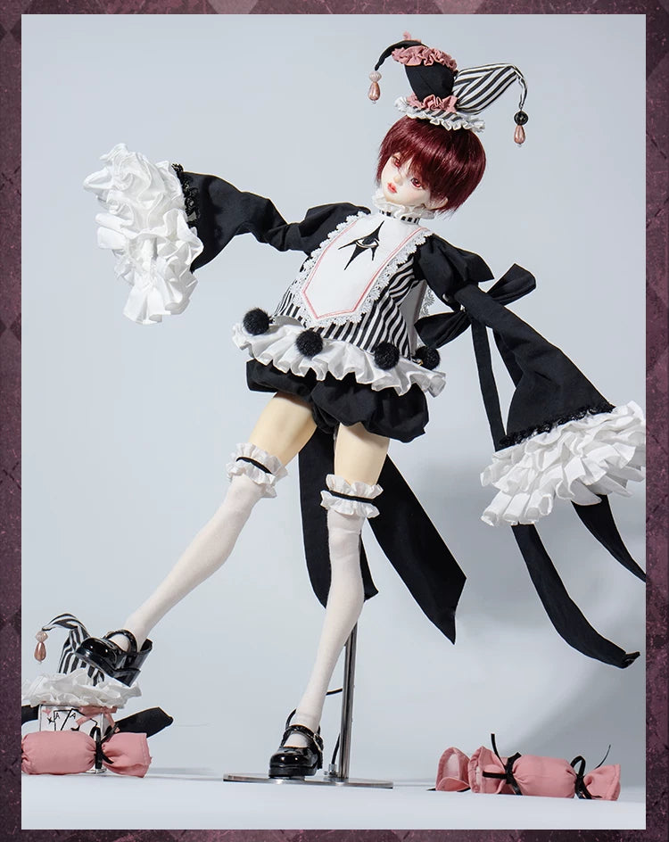 Large 1/4 BJD Dark Weird Style Outfit Set, Long & Short Two Length Options