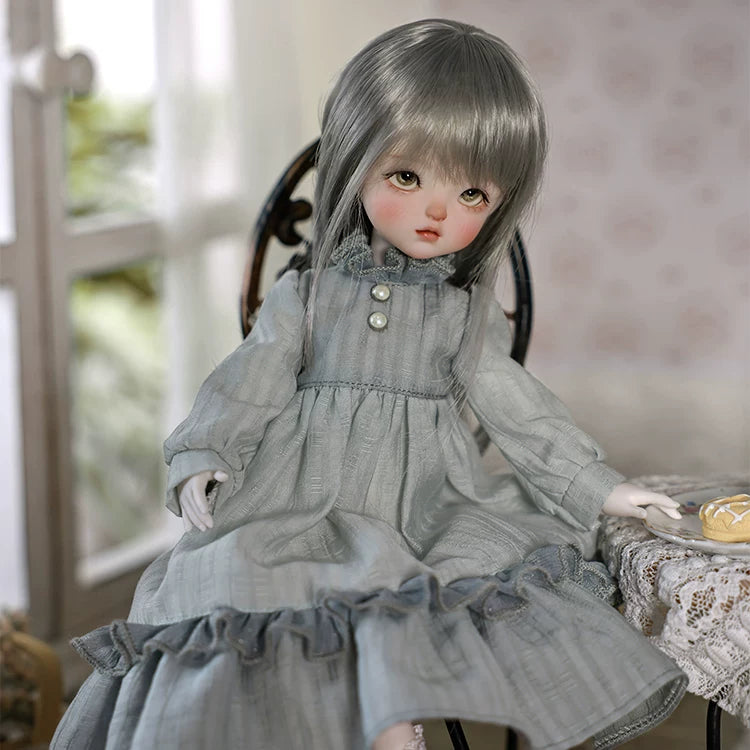 Original BJD Doll – 1/6 Girl with Sheep Headscarf, Face-Up, Outfit & Shoes