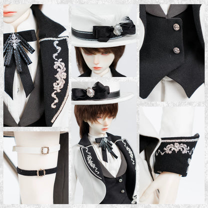 Large 1/4 BJD Noble Formal Academy Style Outfit Set