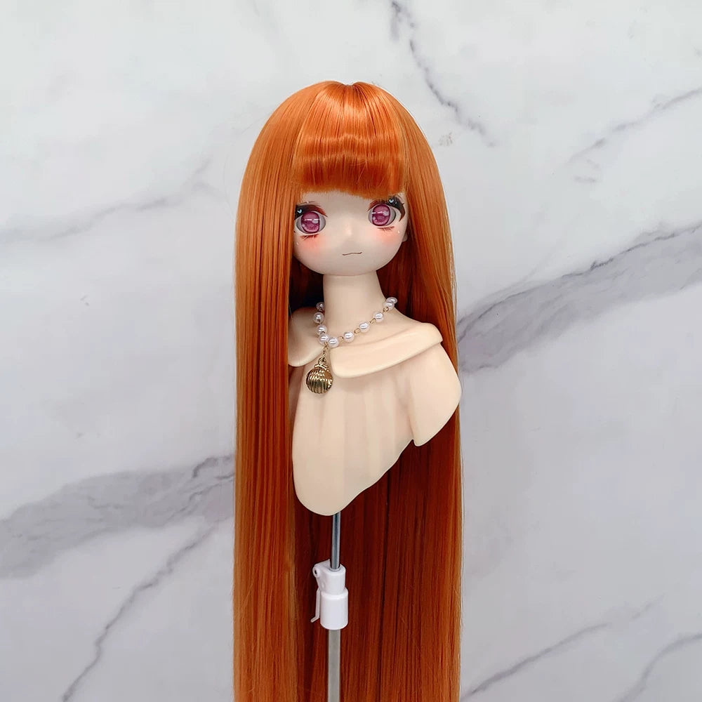 Soft Heat-Resistant BJD/SD Wig with Straight Bangs – 1/3, 1/4 & 1/6