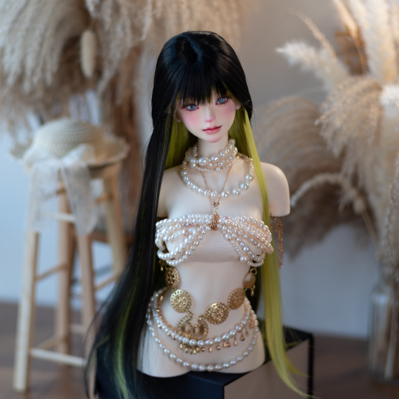 Two-Tone Long BJD Wig with Bangs – 1/3, 1/4, 1/6