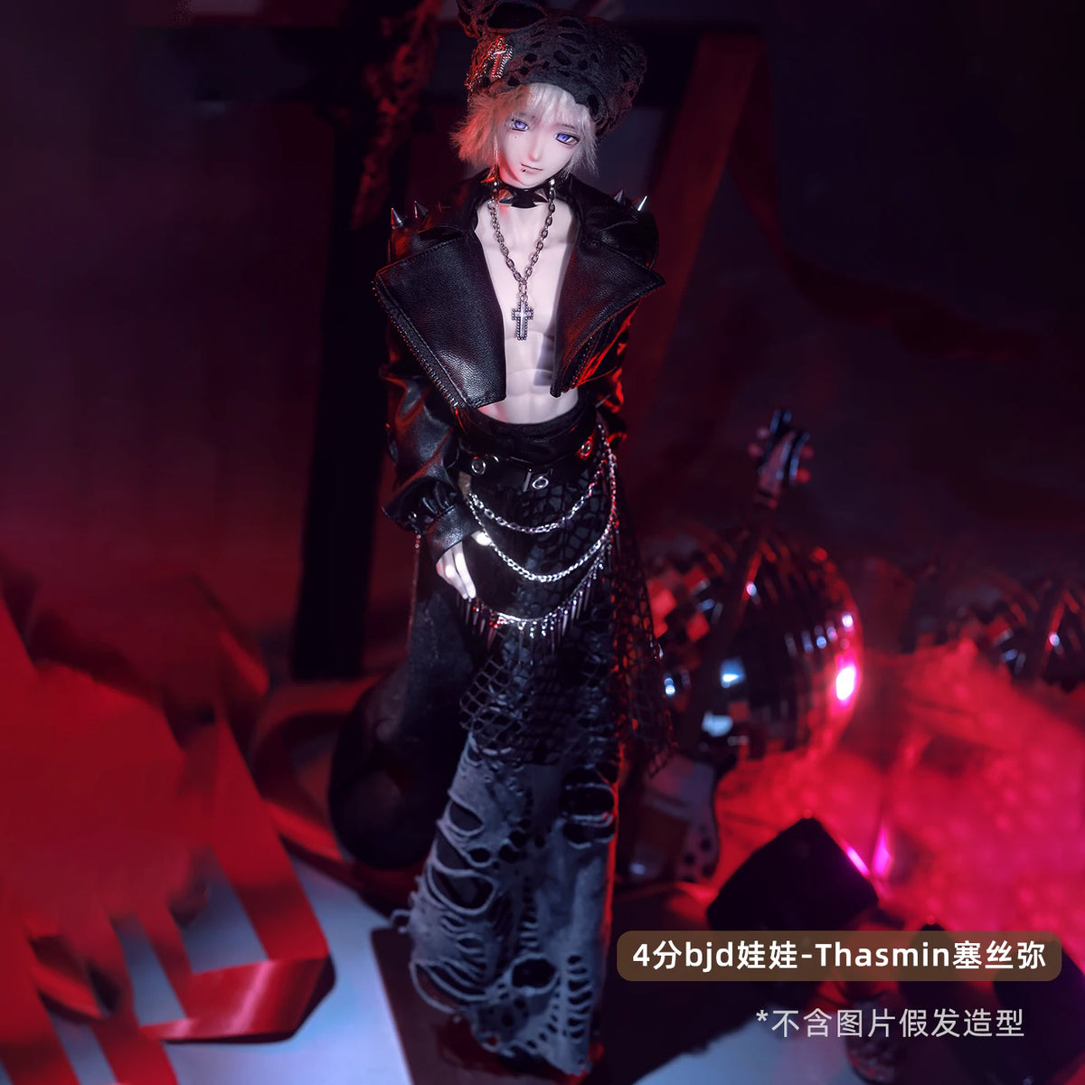 Thasmin BJD Doll – 1/4 Dark Cyberpunk Male Muscle Body Ball Jointed Figure