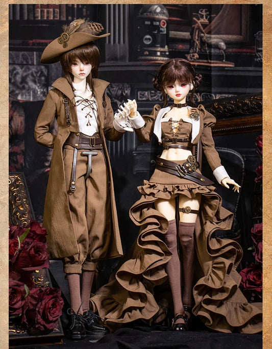 Large 1/4 BJD Steampunk Retro Outfit Gear Key Unisex Doll Apparel