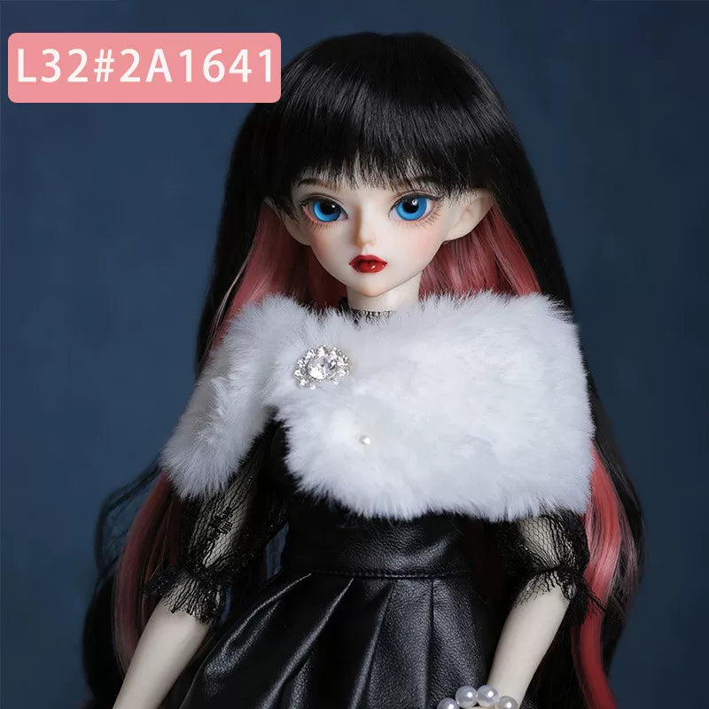 BJD Doll Wig – 1/4 Heat Resistant Long Hair, Handmade DIY Styling, Curly & Straight