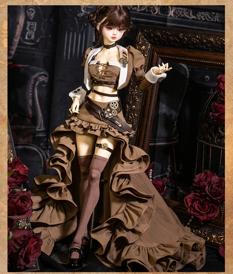 Large 1/4 BJD Steampunk Retro Outfit Gear Key Unisex Doll Apparel