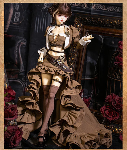 Large 1/4 BJD Steampunk Retro Outfit Gear Key Unisex Doll Apparel