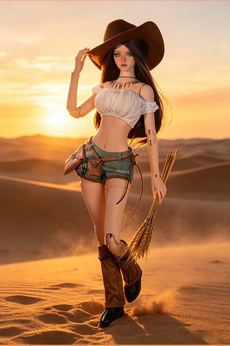 Levi BJD Doll – 1/3 Western Cowgirl, American Vintage SD Girl