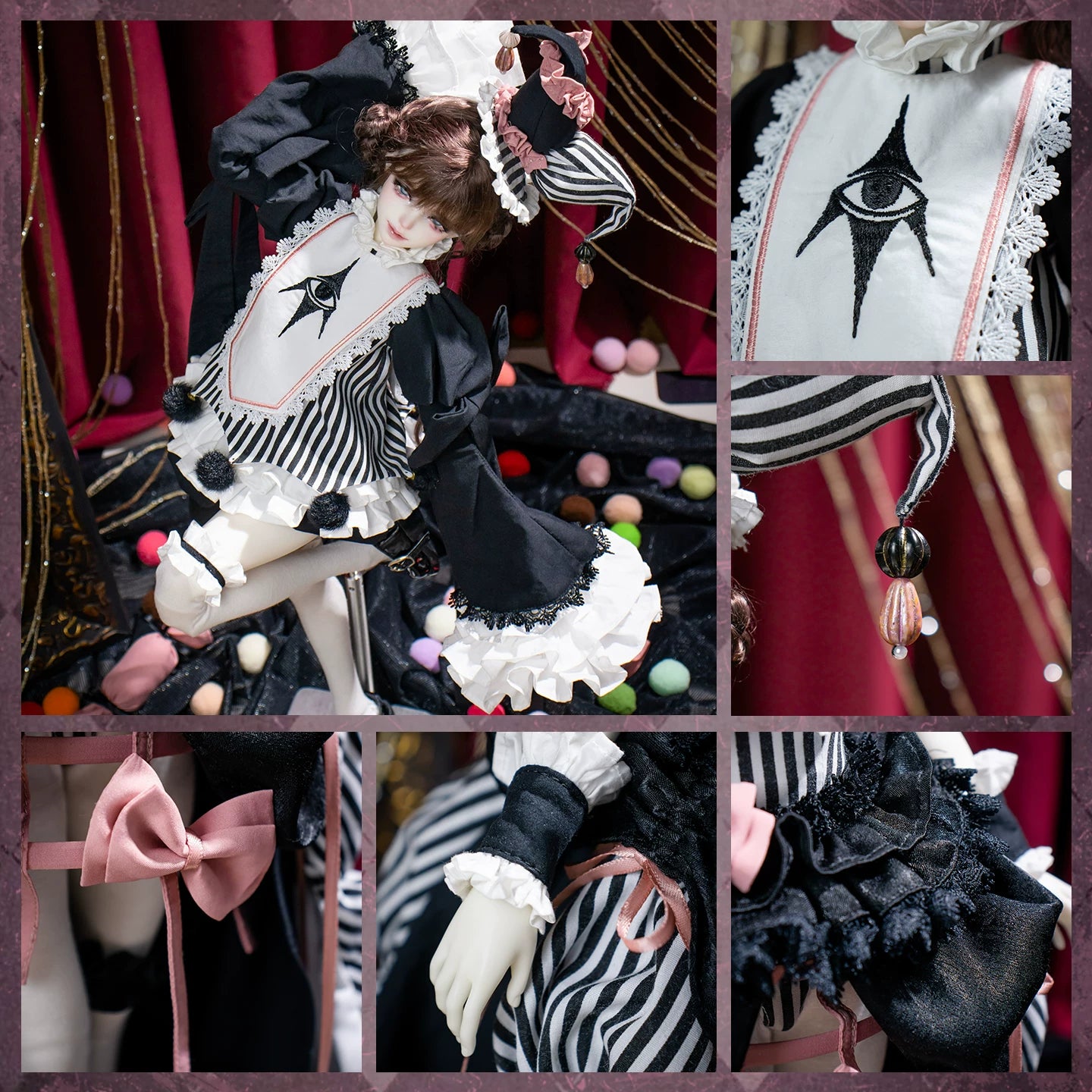 Large 1/4 BJD Dark Weird Style Outfit Set, Long & Short Two Length Options