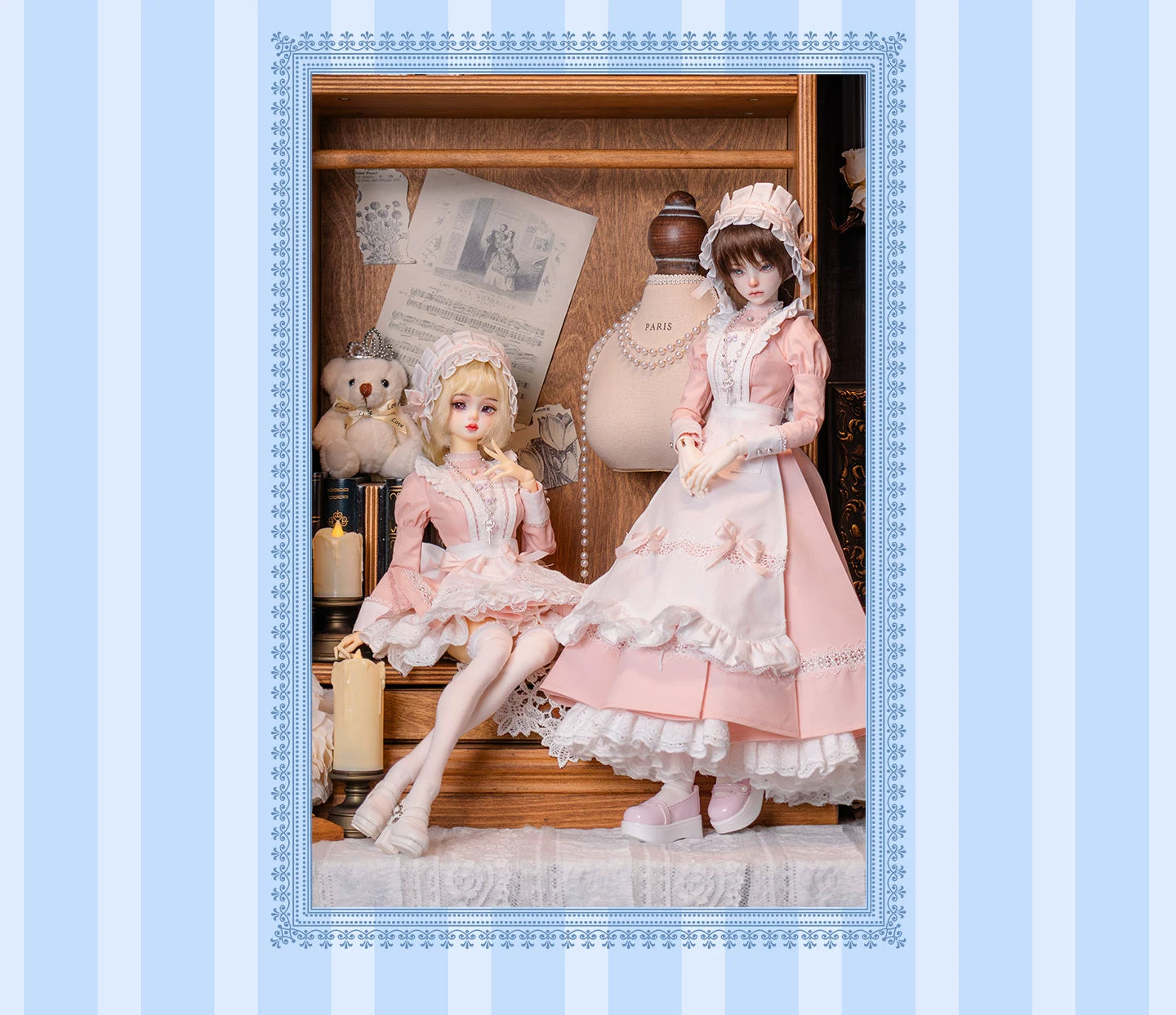 1/4 BJD Gothic Classical Nun Maid Full Outfit Set
