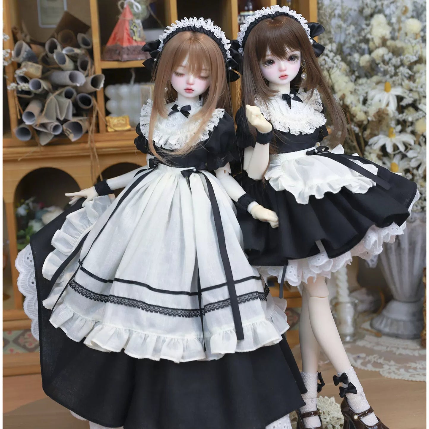 1/4 Standard BJD Maid Dress, Cute Doll Maid Outfit