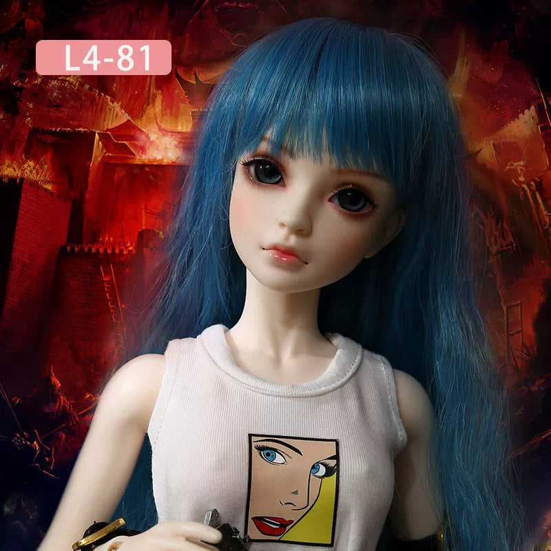 BJD Doll Wig – 1/4 Heat Resistant Long Hair, Handmade DIY Styling, Curly & Straight