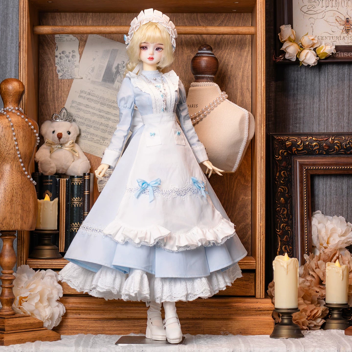 1/4 BJD Gothic Classical Nun Maid Full Outfit Set