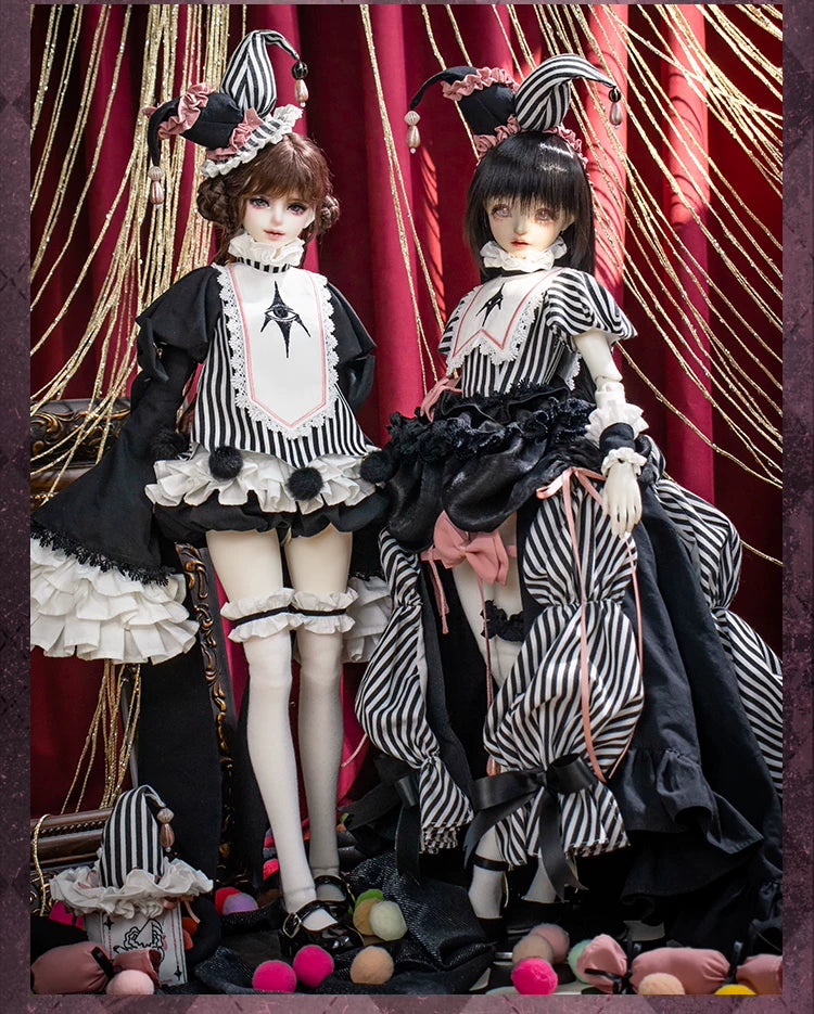 Large 1/4 BJD Dark Weird Style Outfit Set, Long & Short Two Length Options