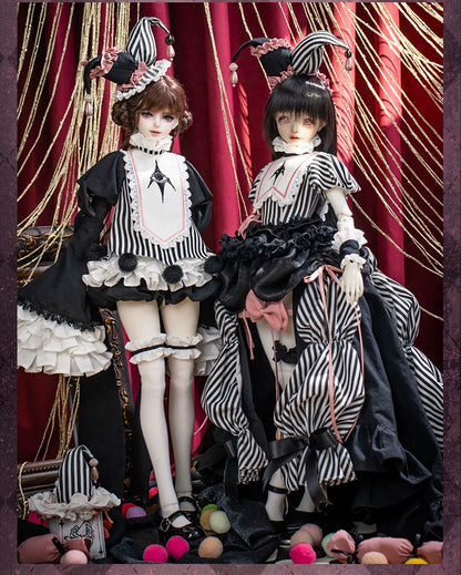 Large 1/4 BJD Dark Weird Style Outfit Set, Long & Short Two Length Options